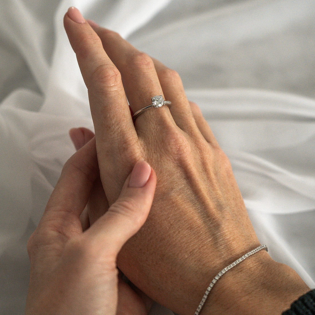 Custom diamond engagement rings and tennis bracelets
